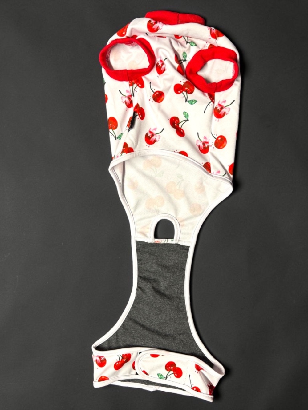 Dog Recovery Suit Small Cherry Print Surgery Onesie NWOT - Picture 5 of 16